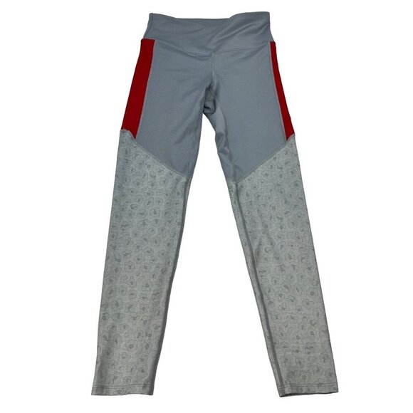 Joy Lab Womens Mid Rise Gray/Red Ankle Athletic Leggings Inside Pocket Size XS - Picture 1 of 9